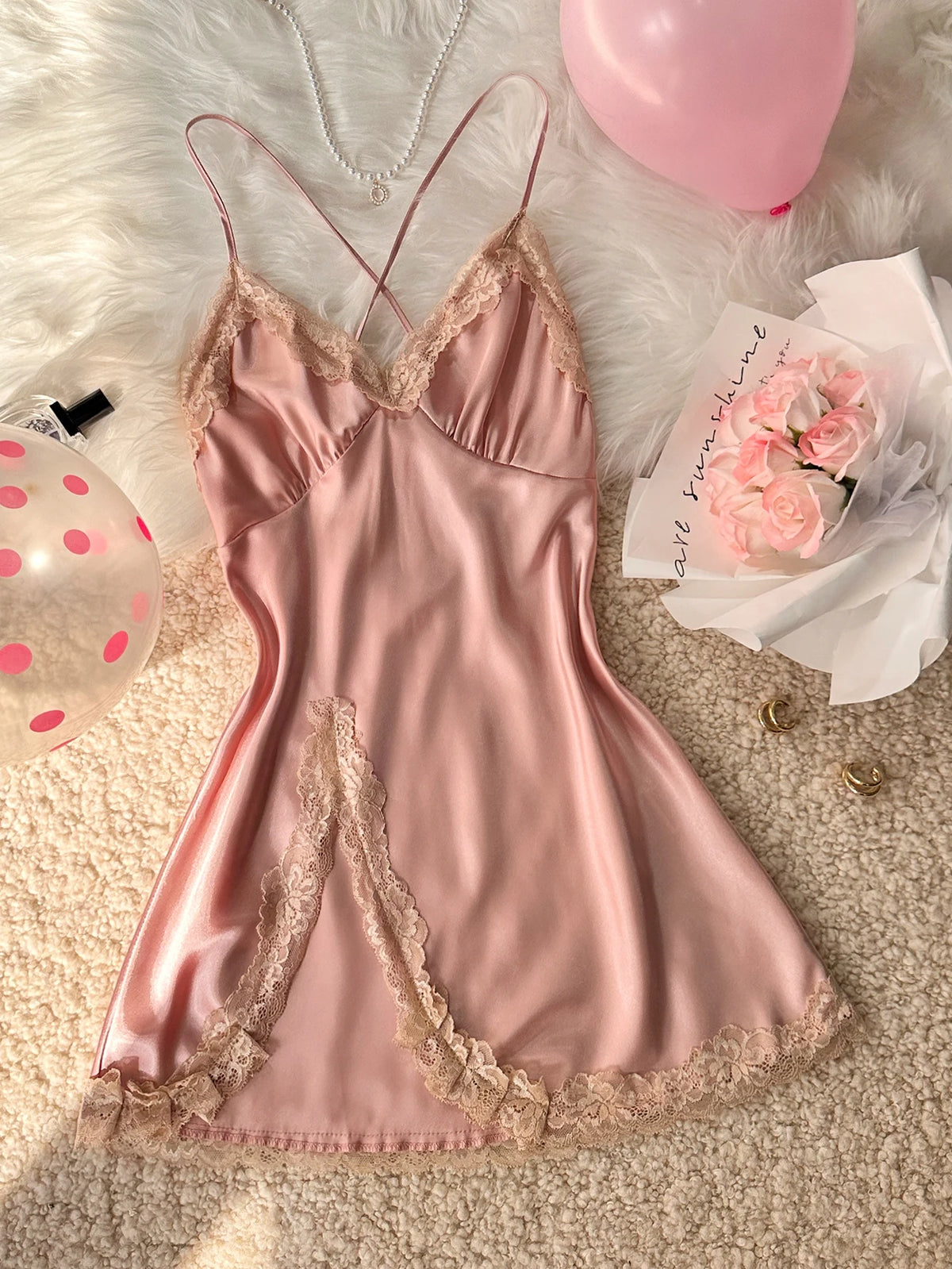 chemise de nuit noire femme