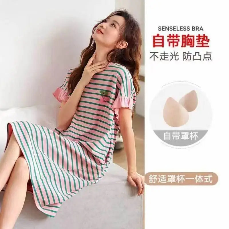 chemise de nuit femme longue sans manche