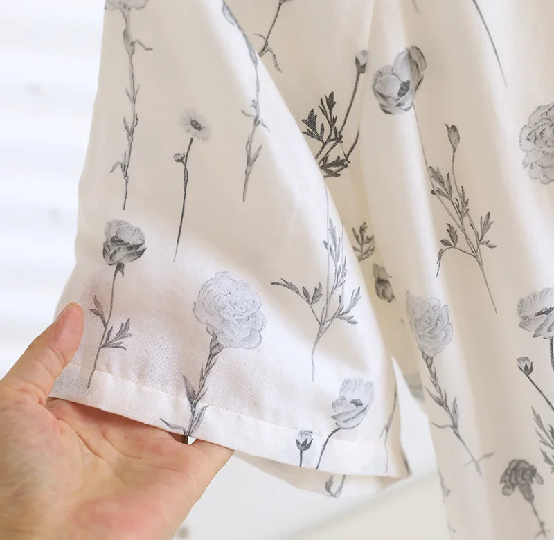 chemise de nuit femme gaze de coton
