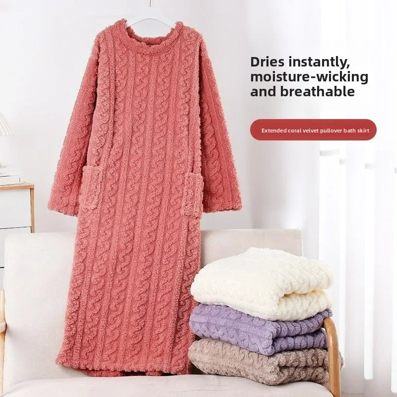 chemise de nuit en pilou femme