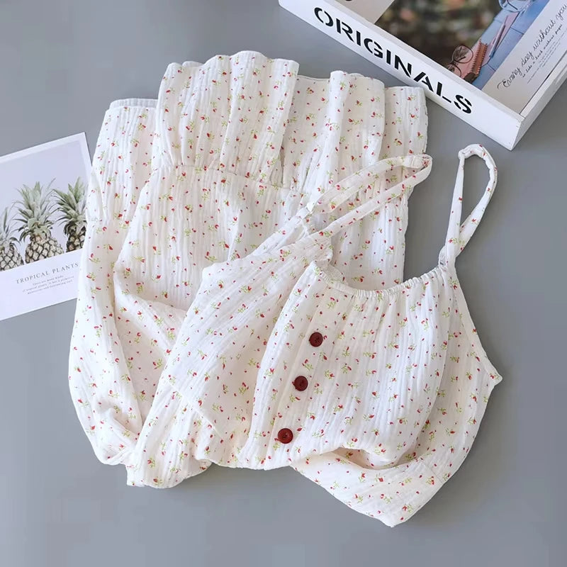 chemise de nuit gaze de coton femme