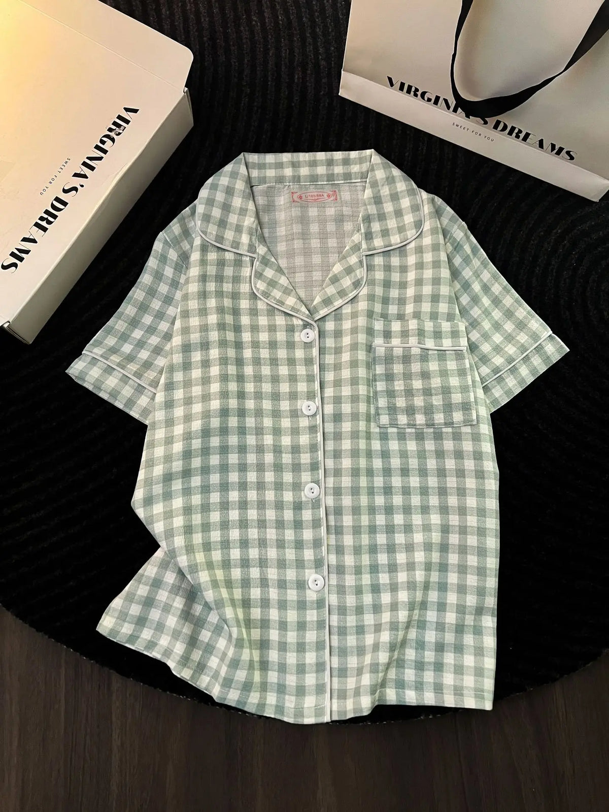 chemise de nuit femme a carreaux