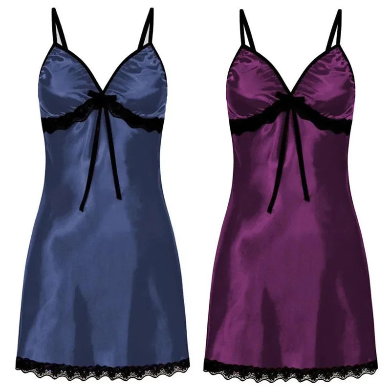 chemise de nuit femme a bretelles