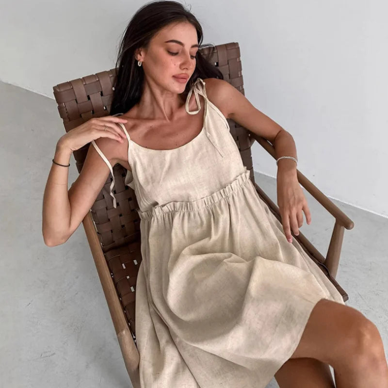 chemise de nuit en lin femme