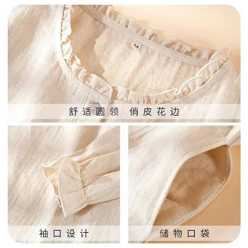 chemise de nuit lin femme