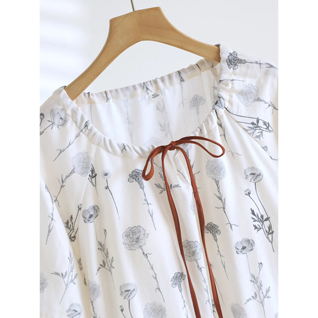 chemise de nuit femme gaze de coton