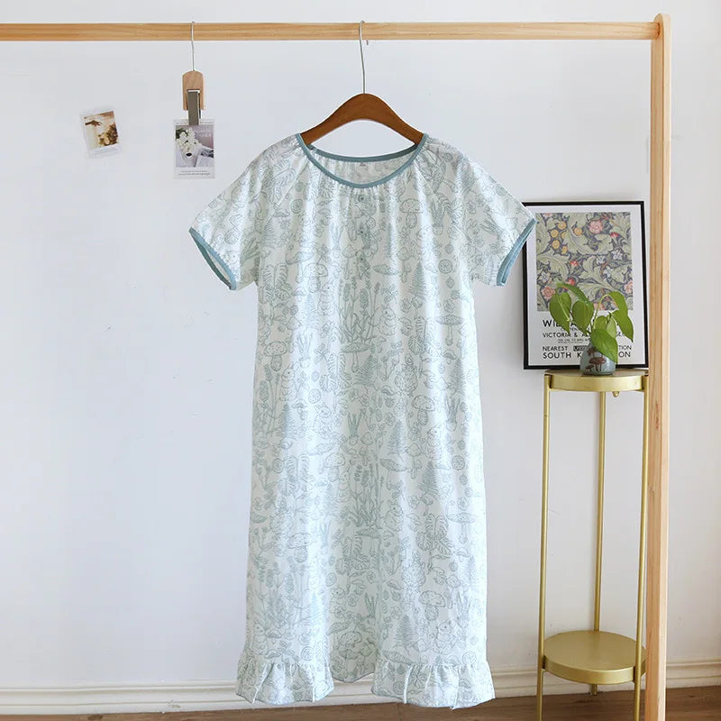 chemise de nuit femme voile de coton