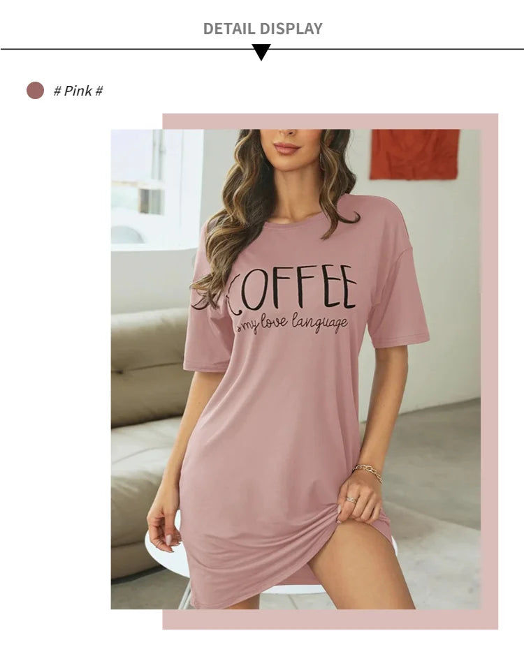 chemise de nuit femme manche courte