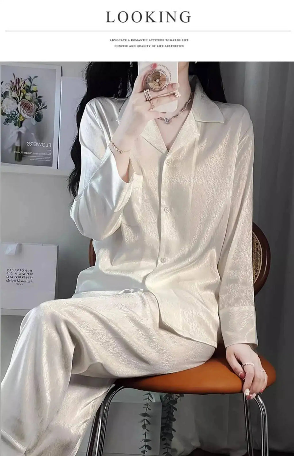 chemise de nuit longue soie femme