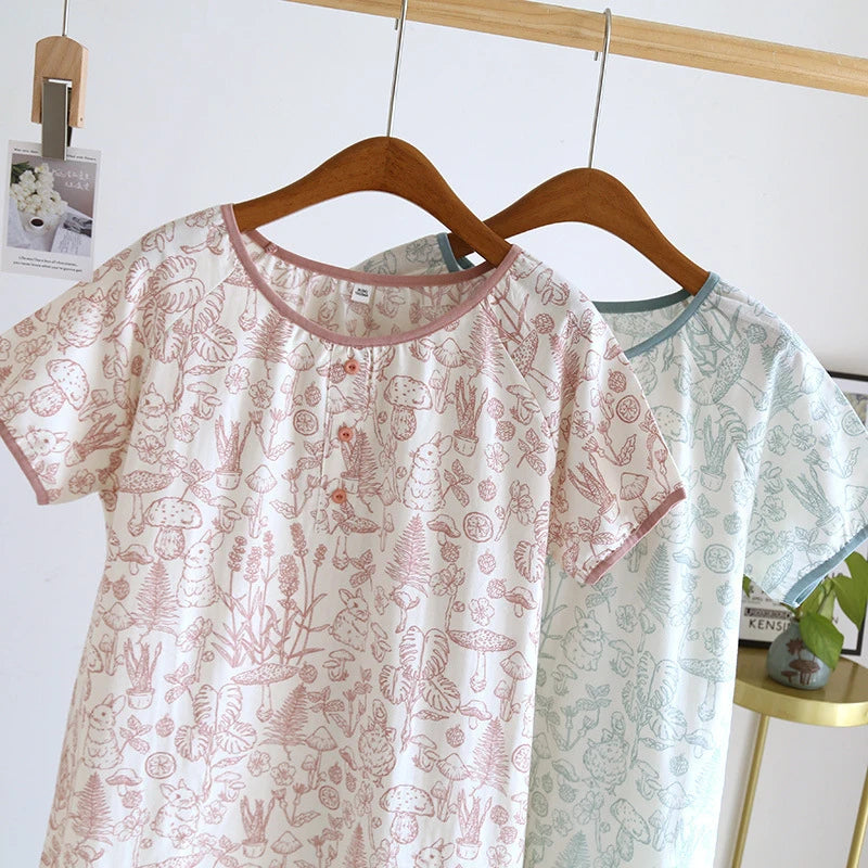 chemise de nuit femme voile de coton