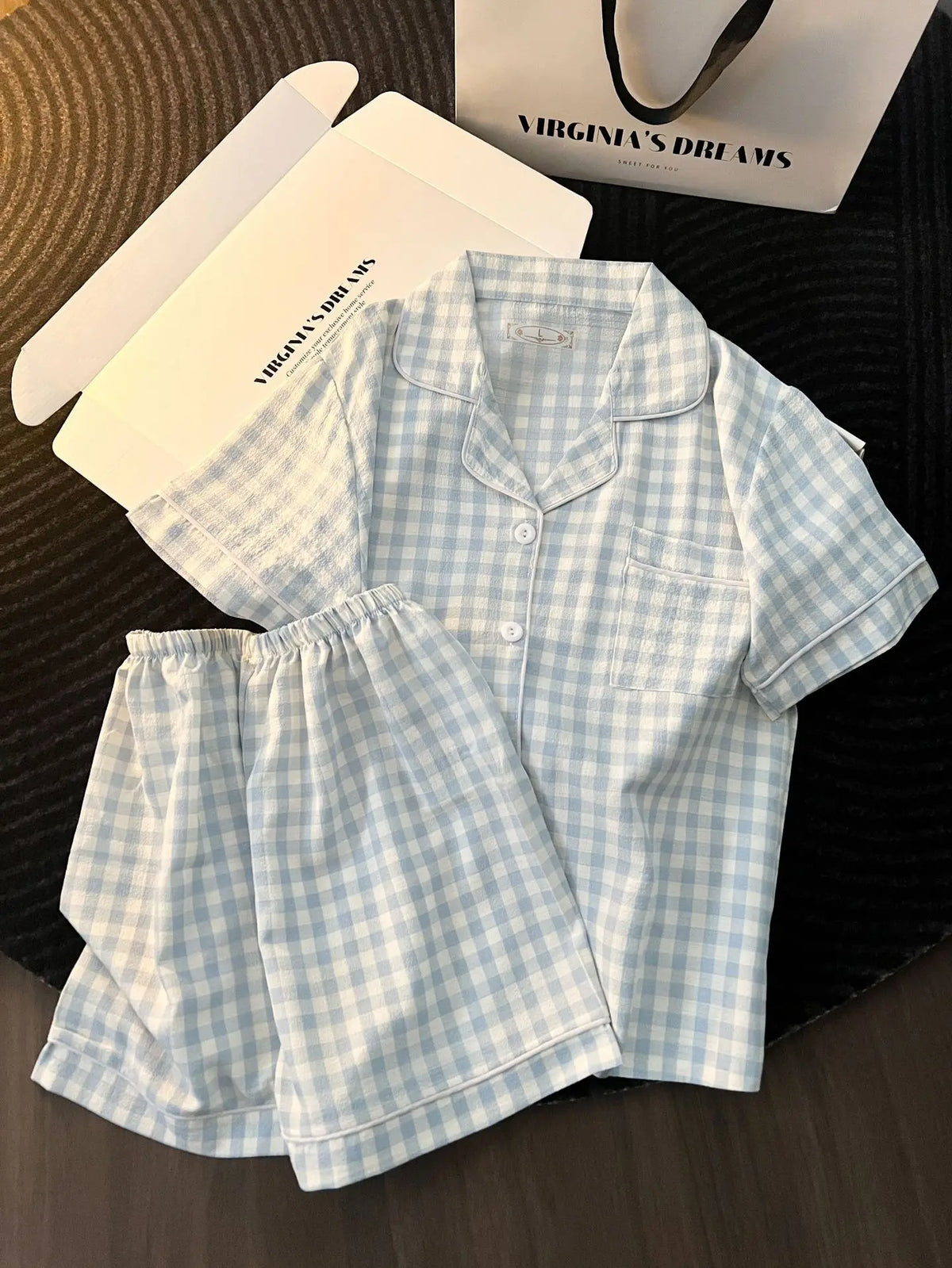 chemise de nuit femme a carreaux