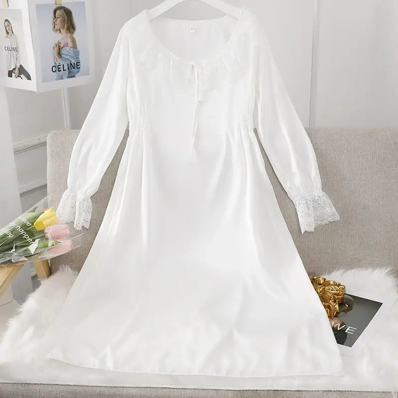 chemise de nuit longue satin femme