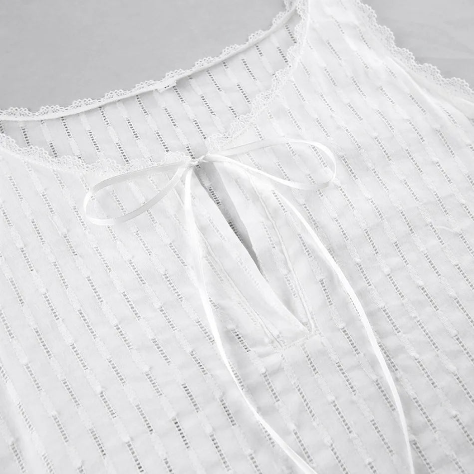 chemise de nuit femme coton sans manche