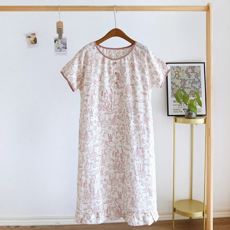 chemise de nuit femme voile de coton