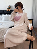 chemise de nuit longue chaude femme